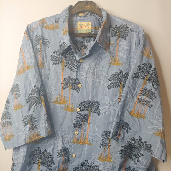 Reyn Spooner Hawaiian Traditionals Short Sleeve Button Up Shirt Palm Trees XL - Picture 1 of 12